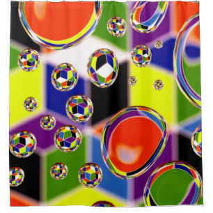 Primary Colours Art Shower Curtain