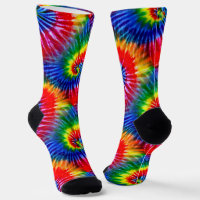 Primary Colours Bright Fun Retro Tie Dye Spirals