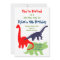 Primary Colours Dinosaur Birthday Party Invitation