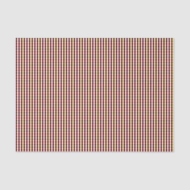 Primary Colours-Gingham-1-TISSUE WRAP PAPERS Tissue Paper (Front)