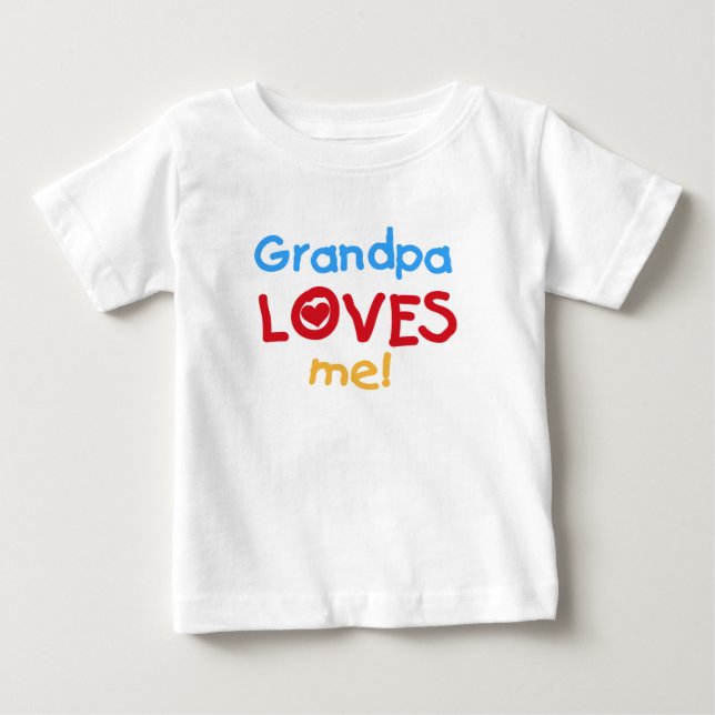 Primary Colours  Grandpa Loves Me Tshirts (Front)