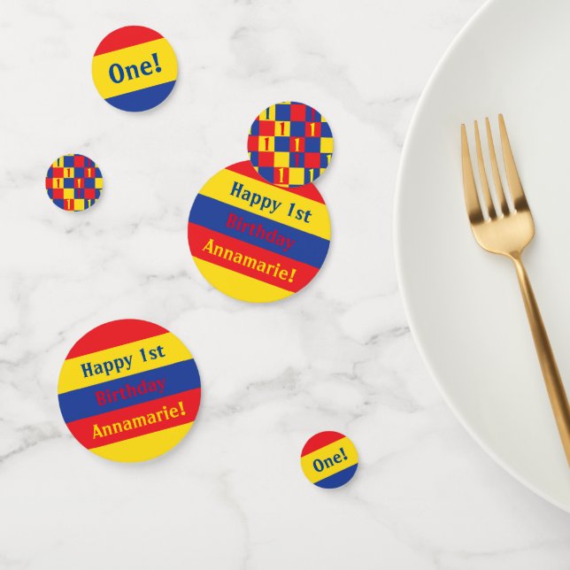 Primary Colours Kid's Birthday Party Confetti (Group)
