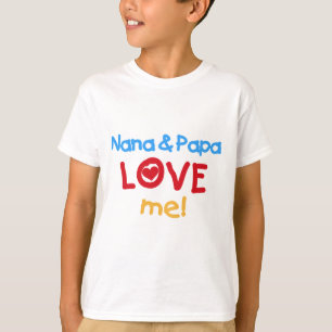 Primary Colours Nana and Papa Love Me T-Shirt