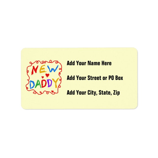 Primary Colours New Daddy Gifts Label (Front)