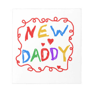 Primary Colours New Daddy Gifts Notepad