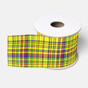 Primary Colours PLAID 09-Grosgrain Ribbon Grosgrain Ribbon