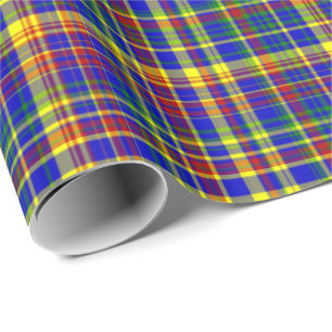 Primary Colours-PLAID 13-Gift Wrapping Paper