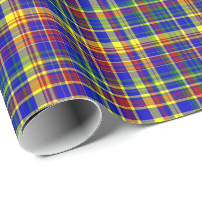 Primary Colours-PLAID 13-Gift Wrapping Paper (Roll Corner)