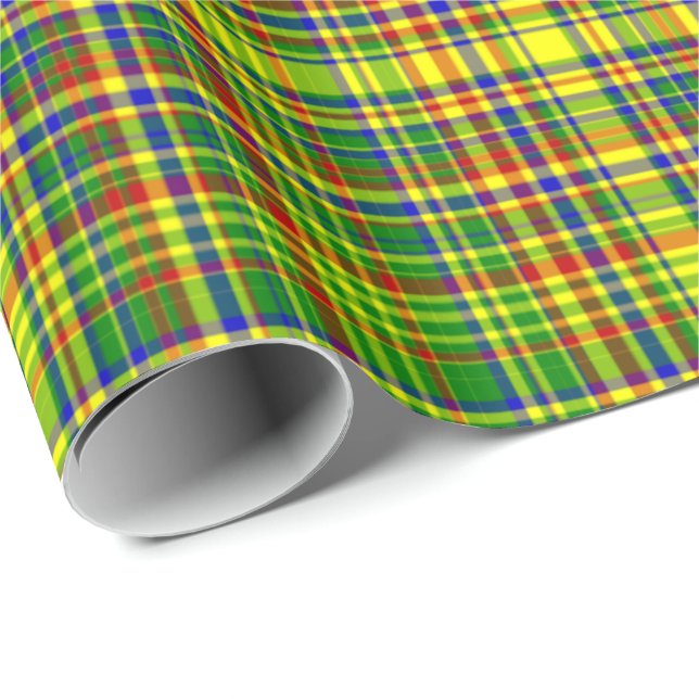 Primary Colours-PLAID 16-Gift Wrapping Paper (Roll Corner)