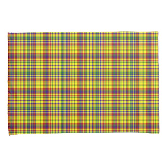 Primary Colours-Plaid 17-Pillow Case Set Pillowcase (Front-Right)