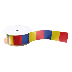 Primary Colours Red Yellow Blue 1st Birthday Party Satin Ribbon
