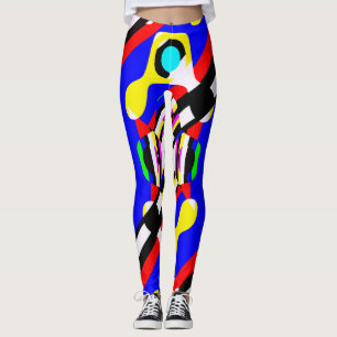 Primary Colours Shapes Geometric Bold Print Leggings