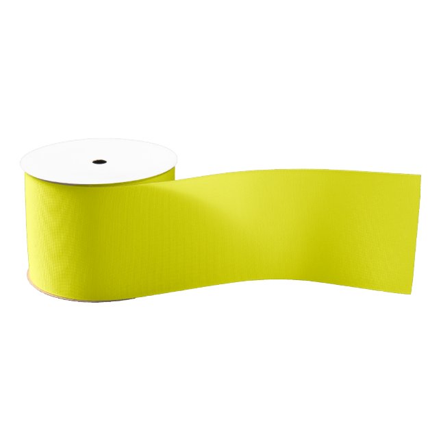 Primary Colours SOLID YELLOW-Grosgrain Ribbon Grosgrain Ribbon (Spool)