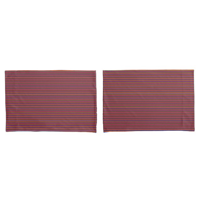 Primary Colours-Stripes 19-Pillow Case Set Pillowcase (Front-Set)