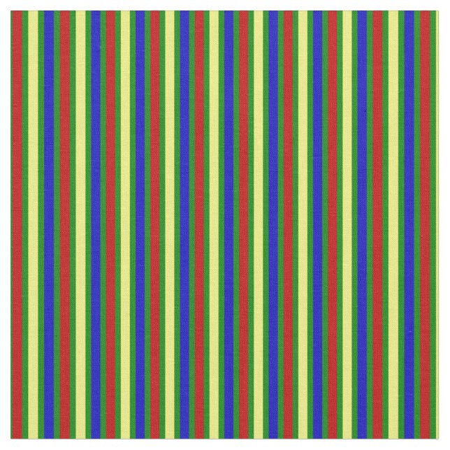Primary Colours-Stripes 26-Fabric Fabric (Close Up)