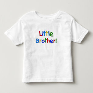 Primary Colours Text Little Brother Toddler T-Shirt