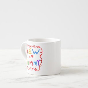 Primary Colours Text New Mummy Gifts Espresso Cup
