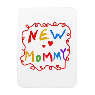 Primary Colours Text New Mummy Gifts Magnet