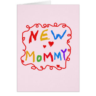 Primary Colours Text New Mummy Tshirts