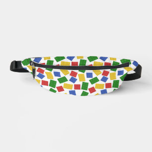 Primary Colours Toy Building Bricks Pattern Print Bum Bags