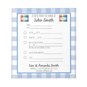 Primary Crayon School Note Excuse