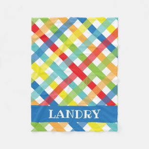 Primary Criss Cross Personalised Fleece Blanket