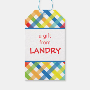 Primary Criss Cross Personalised Gift Tags