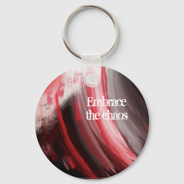 Primary, Embace the Chaos Key Ring (Front)