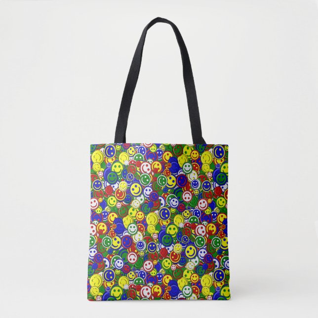 Primary Face Beads-GREEN-ALLOVER TOTE BAG (Front)