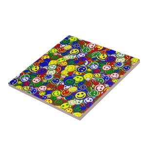 Primary Face Beads-RED-CERAMIC TILE