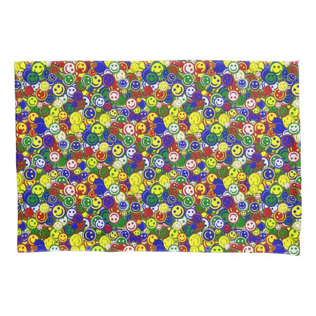 PRIMARY-Happy-Allover-Beads,YELLOW-PILLOW CASES (Front-Left)