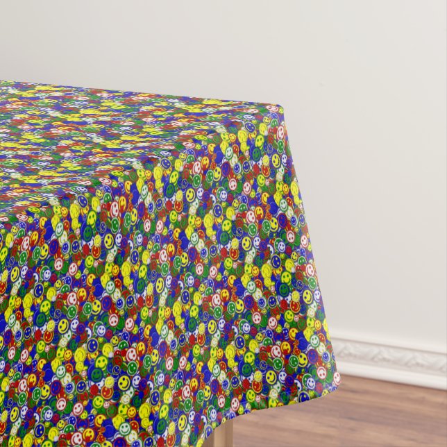 Primary-Happy Face Allover Beads Tablecloth (In Situ)