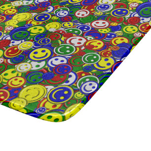 Primary Happy Face Beads,GREEN-6x7 CUTTING BOARD