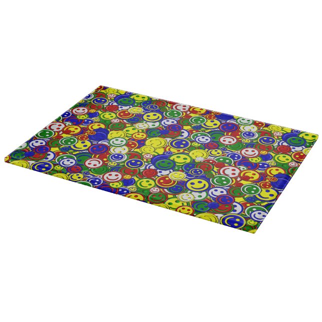Primary Happy Face Beads,YELLO-11x8 CUTTING BOARD (Corner)