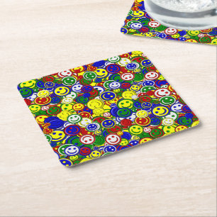 Primary Happy Face Beads,YELLOW-PAPER COASTERS