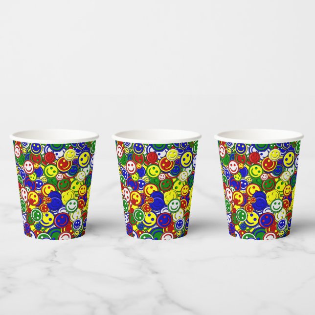 Primary Happy Face Beads,YELLOW-PAPER CUPS (Multi)