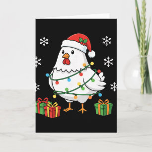 Primary Niche Chicken, Holiday Hen Wrapped In Ligh Card