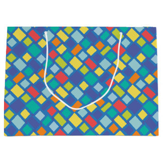 Primary Party Chequerboard Kid's Large Gift Bag