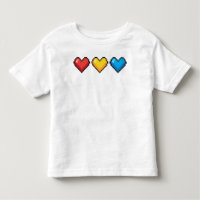 Primary Pixel Hearts Kids Novelty T-Shirt