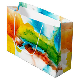 Primary Plume - Watercolors Large Gift Bag