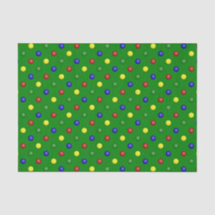 Primary Polka Dots,Green-TISSUE WRAP PAPER