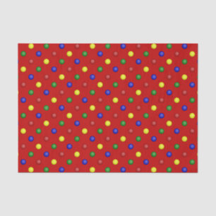Primary Polka Dots,Red-TISSUE WRAP PAPER