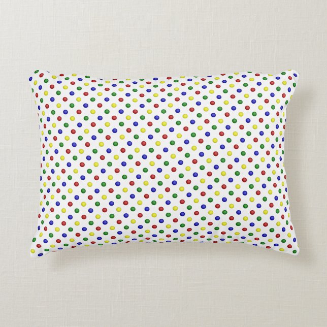 Primary Polka Dots Transparent-ACCENT PILLOW (Front)