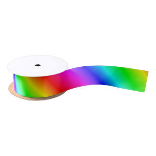 Primary Rainbow Gradient Satin Ribbon