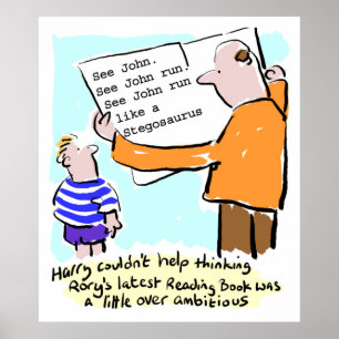 Primary School Teacher Child's Reading Book Poster