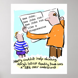 Primary School Teacher Child's Reading Book Poster