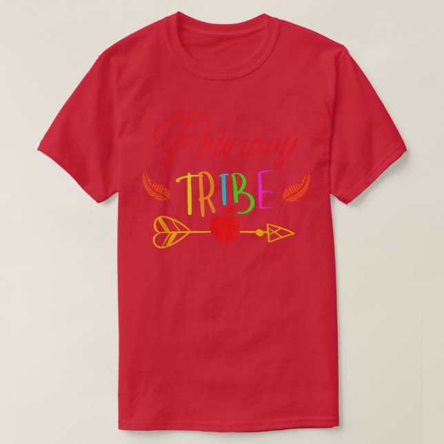 Primary Tribe Funny Teacher Team Fist Day Of Schoo T-Shirt (Design Front)
