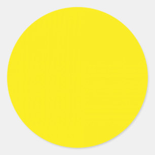 Primary Yellow Color Classic Round Sticker