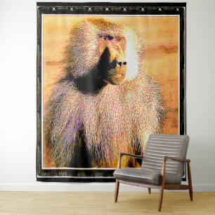 Primate Models: Hamadryas baboon 01 Tapestry