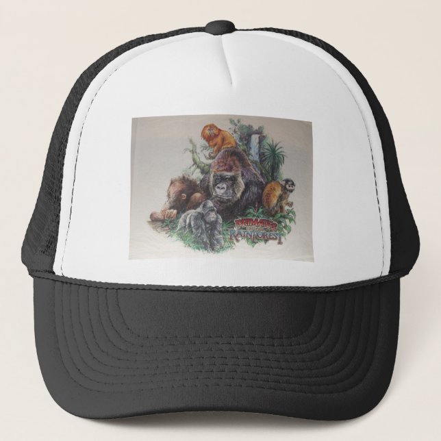 Primates of the Rainforest Trucker Hat (Front)